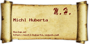 Michl Huberta névjegykártya